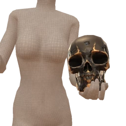 Cosmos Black And Gold Skull