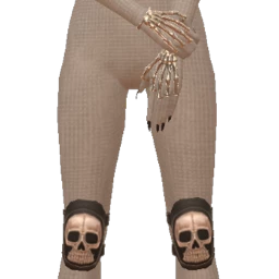 Cosmos Skeleton Hands And Matching Knee Pads