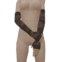 Delirious Kira Gold Laddered Gloves