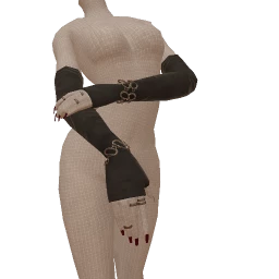 Delirious Sleek Black Velvet Gloves