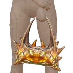 Delirious Metallic Spiked Handbag