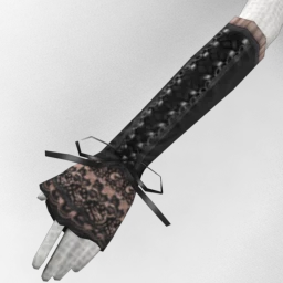 Undead Gala Lace-Up Gloves