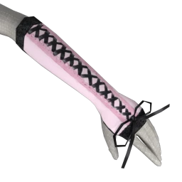 Delirious Lace-Up Goth Gloves (Pink)