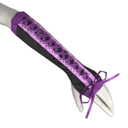 Delirious Lace-Up Goth Gloves (Purple)