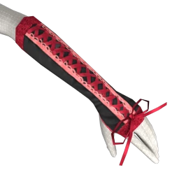 Delirious Lace-Up Goth Gloves (Red)