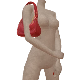 Drop Science Red Shoulder Purse With Heart Detail