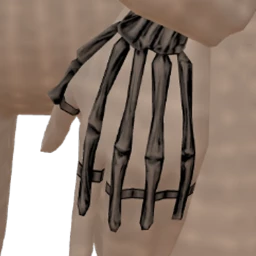 Cosmos Black Skeleton Hand Bracelet