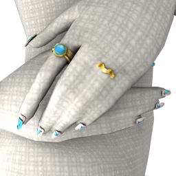 Flawless Spring Sky Rings & Nail Set