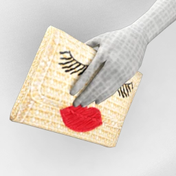 Foal Kisses Straw Clutch