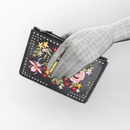 Foal Embroidered Leather Clutch