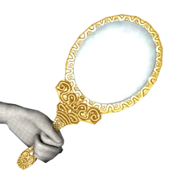 Handheld Vanity Mirror (Gold)