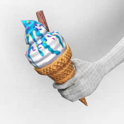 Blueberry Ice Cream Cone