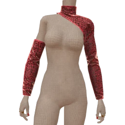 Ikon Elite Asymmetric Red Leopard One-Sleeve Shrug