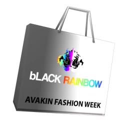 Fashion Week Shopping Bag - Black Rainbow