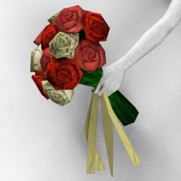 Large Bridal Bouquet With Ribbons