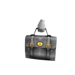 Breton Leather Satchel Bag - Black (for Female)