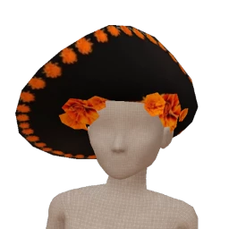 Cosmos Day Of The Dead Flowers Hat