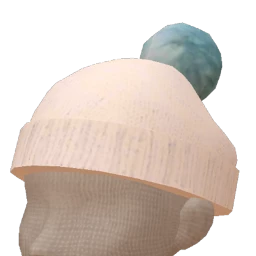 Ikon Elite White Knit Blue Pompom Bobble Hat