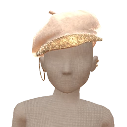 Ikon Elite Luxury White And Gold Beret