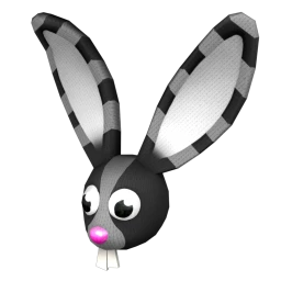 Easter Bunny Head Mask (Black)