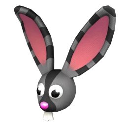 Easter Bunny Head Mask (Grey)