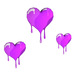 Black Rainbow Bleeding Hearts (Purple)