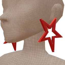 Cloud Nine Red Star Earrings