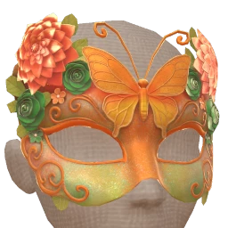 Cosmos Orange Enchanted Butterfly Mask
