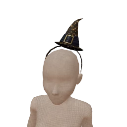 Cosmos Dark Blue Gold Stardust Witches Mini Hat