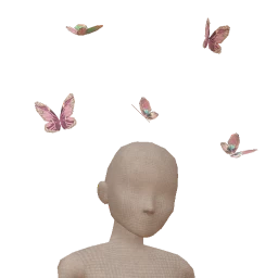 Cloud Nine Powder Pink Floating Crystal Butterflies