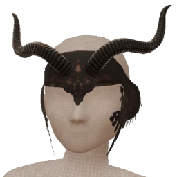 Delirious Horns And Lace Mask