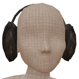 Drop Science Fuzzy Black Earmuffs