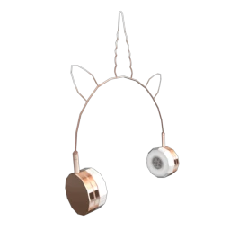 Emboss Rose Gold Unicorn Headphones