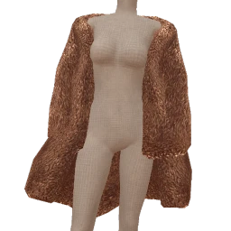 Front Row Oversized Brown Fur Coat