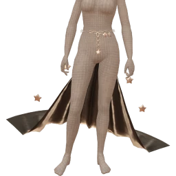 Ikon Elite Black Velvet Cape Train