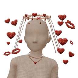 Ikon Elite Glitter Glow Heart Hair Chain