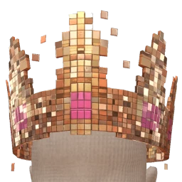 Ikon Elite Pink And Gold Pixel Crown