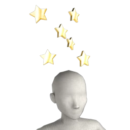 Ikon Reflective Floating Stars - Gold