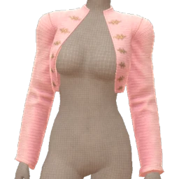 La Haute Couture Blush Pink Bolero Jacket