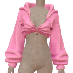 Yume Pink Oversize Hooded Jacket