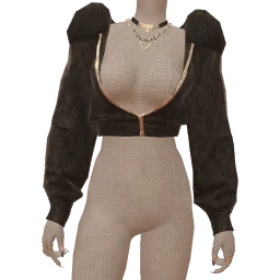 Yume Charm Black Fur Hoodie