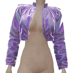 Yume Futuristic Purple Short Blazer