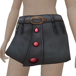 Chiara Dark Blue Denim Buttoned Mini Skirt