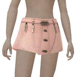 Cloud Nine Pink Lace Metal Stud Mini Skirt