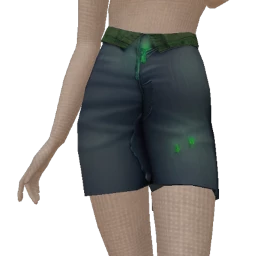 Delirious Neon Green Torn Denim Skirt