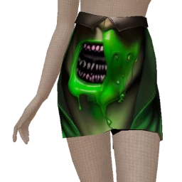 Cosmos Green Scary Ghoul Skirt