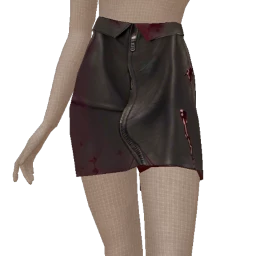Delirious Red Splat Leather Skirt