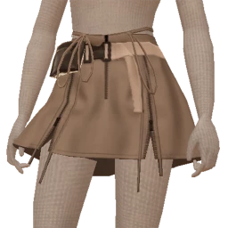 Chiara Tan Zip Skirt