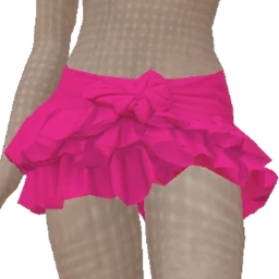 Cloud Nine Pink Ruffle Ultra Mini Skirt