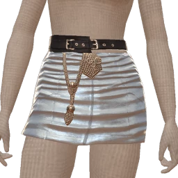 Ikon Metallic Leather Mini Skirt